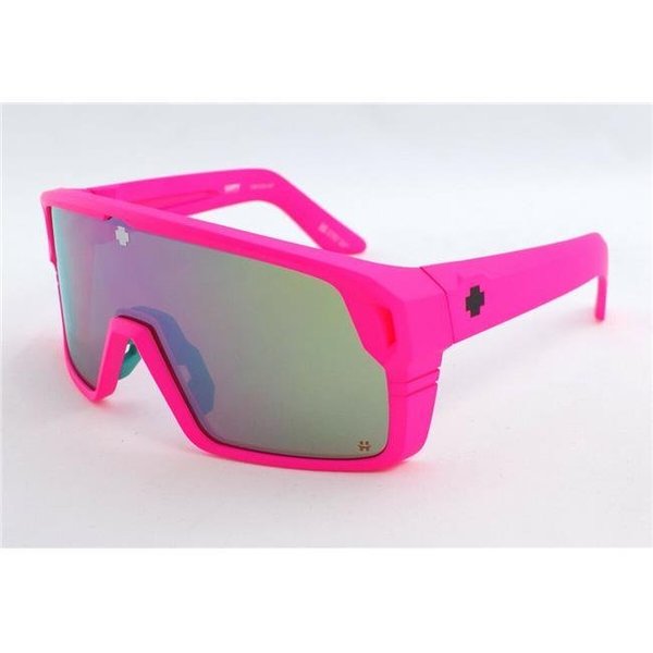 Spy Optic Spy Optic SPY-670000000151 Monolith Matte Neon Pink & Happy Bronze Light Green Sunglasses Spectra Mirror SPY-670000000151